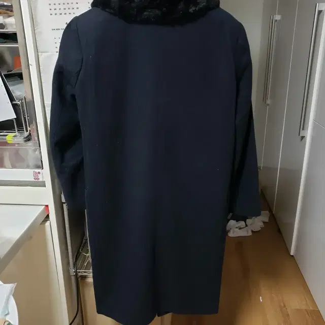 아소스 asos 네이비 여성 FUR 코트 올