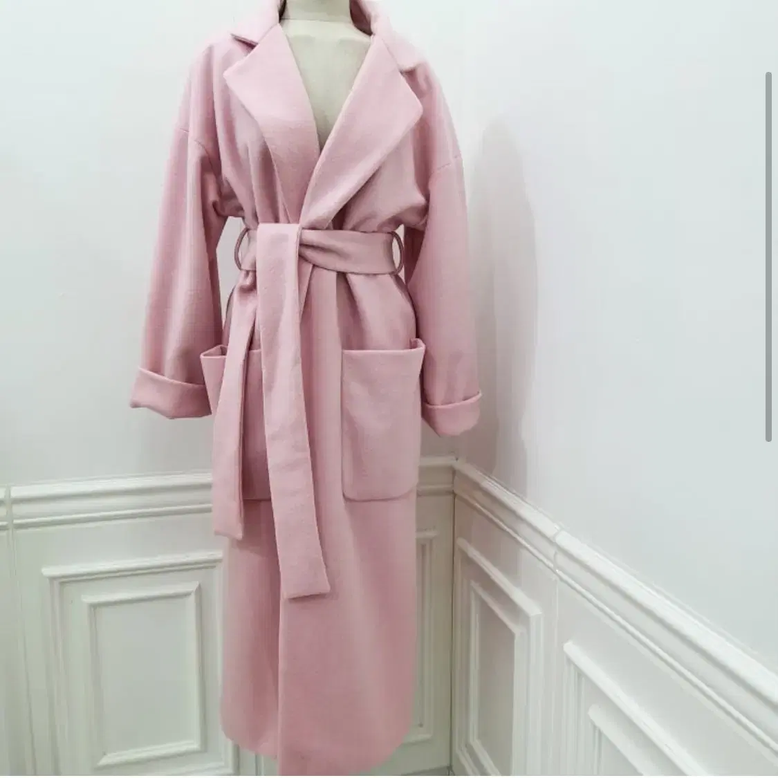 Strawberry U Pink Wool Coat New Arrivals / Women's Winter Coats Robe Coat