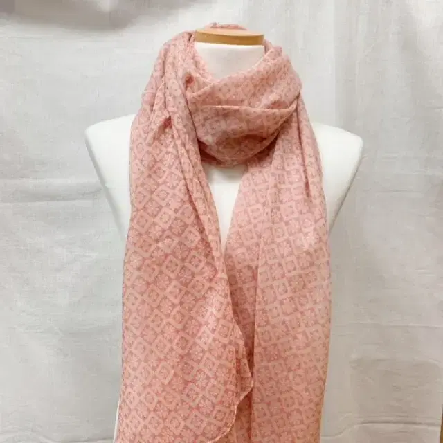 Pink Flower Long Scarf