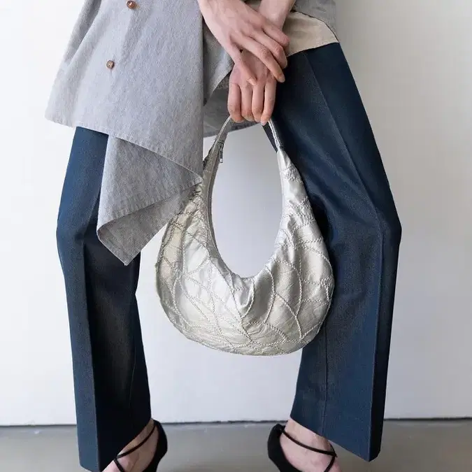 regular Patchwork Hobo bag, silver