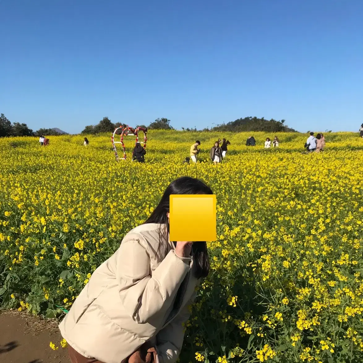 베이지 숏패딩