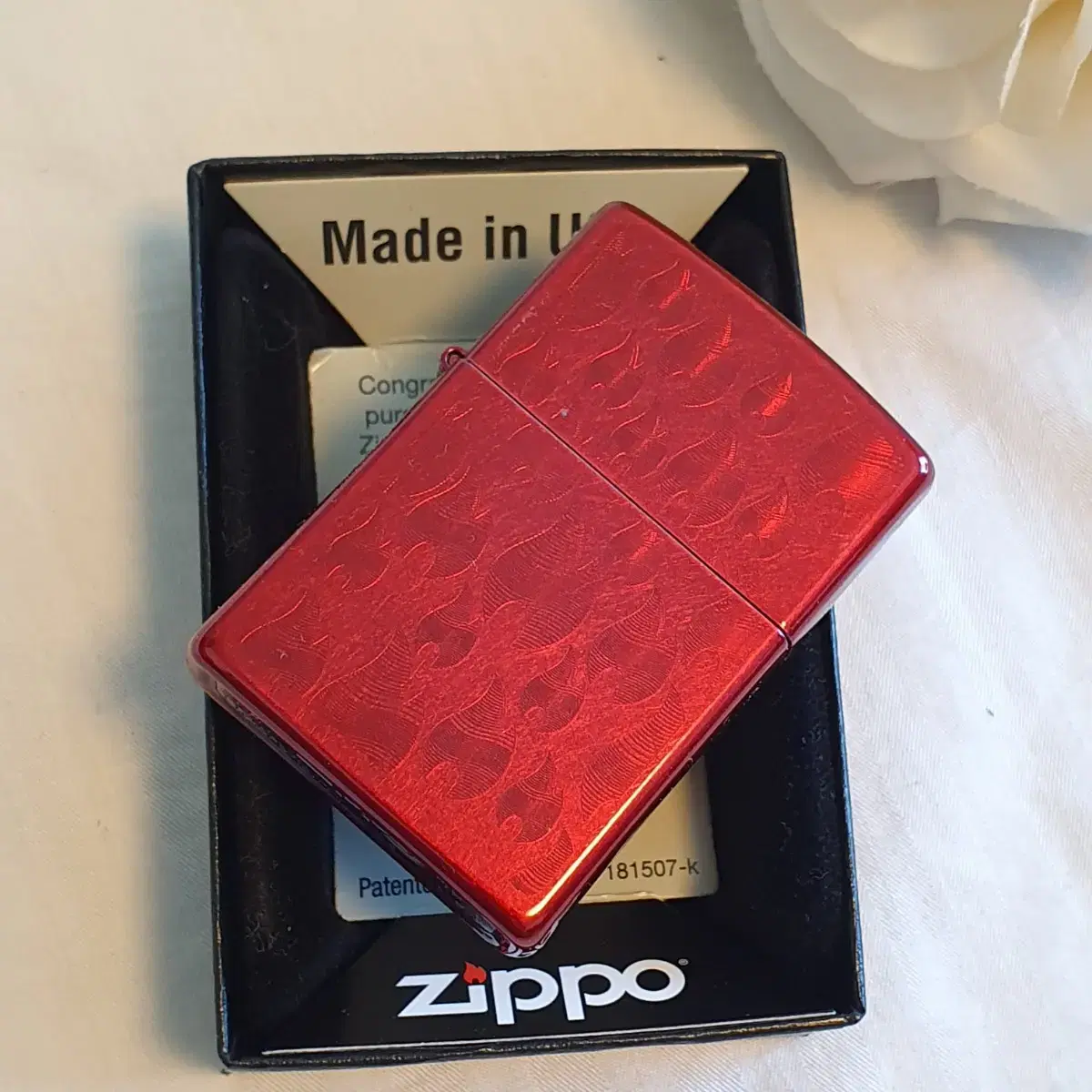 정품 29824 ICED ZIPPO FLAME DESIGN 새 지포라이터