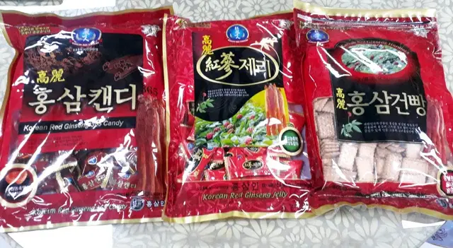 홍삼건빵 400g+ 홍삼젤리 500g + 홍삼캔디 500g 미개봉 3봉지