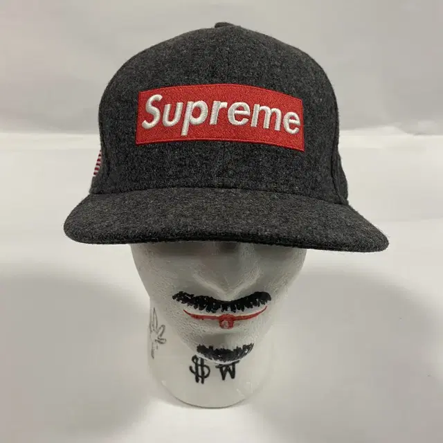 슈프림 supreme x woolrich x newera cap