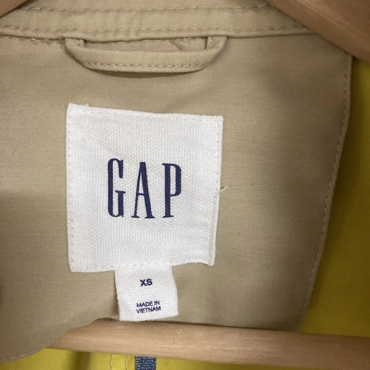 갭 GAP 베이직 롱 자켓/코트(XS, 베이지/네이비)