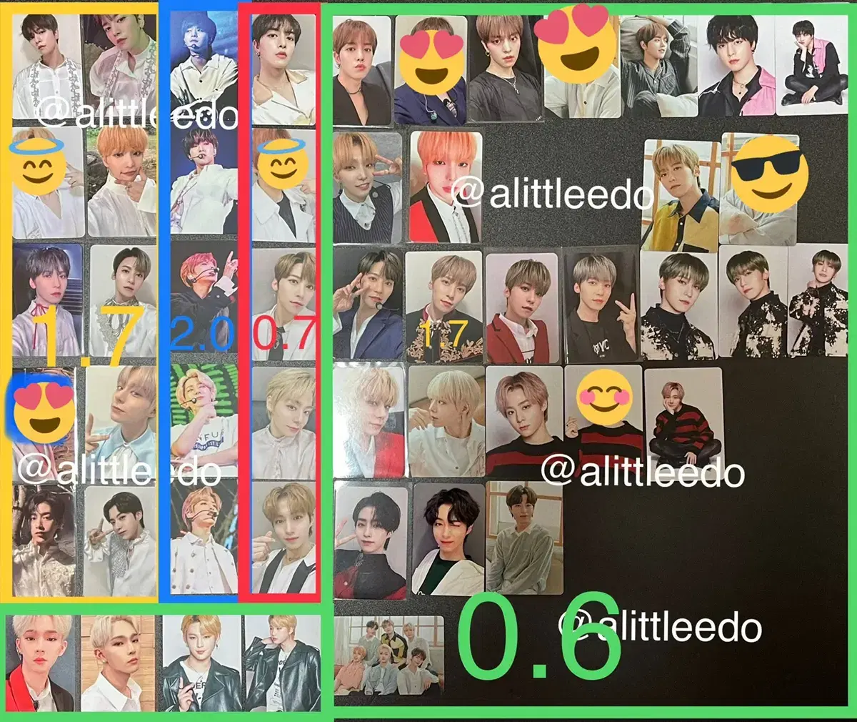 Oneus photocards photocard several types