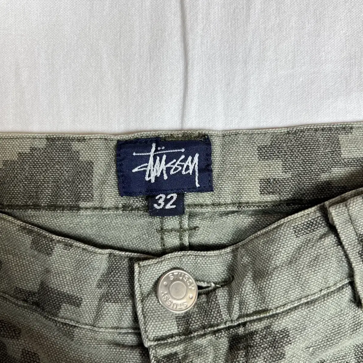 90s 스투시 stussy 디지털카모 패턴 카고 팬츠 바지