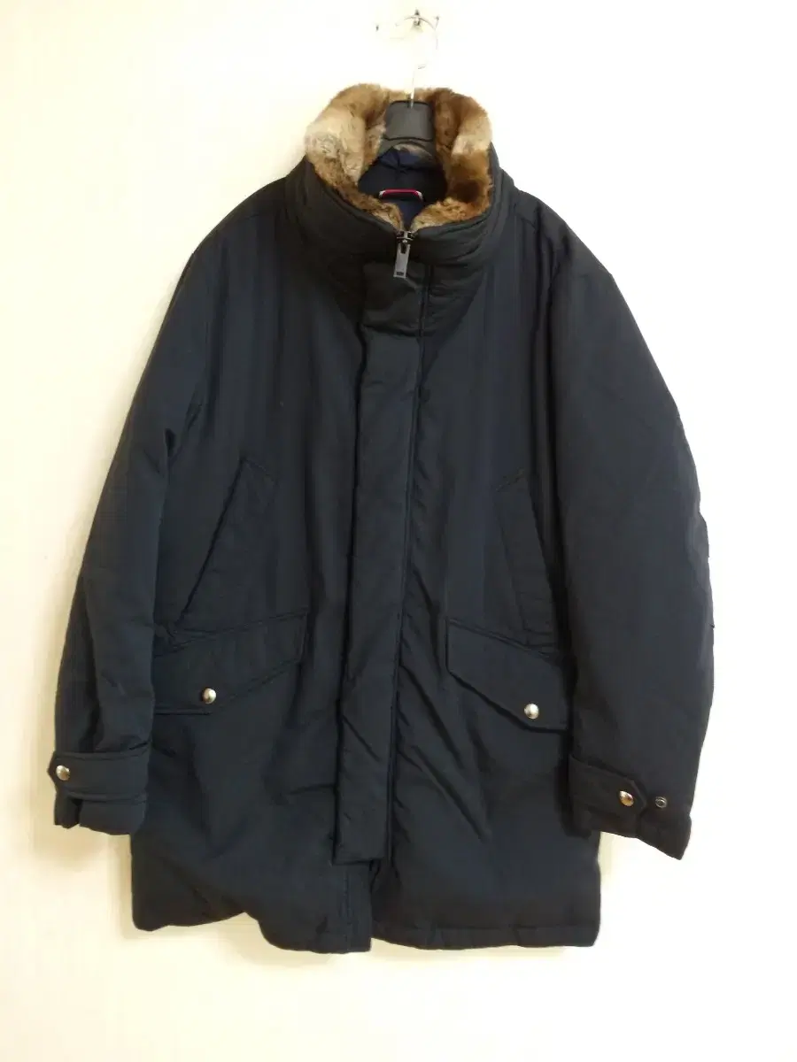 Men's Icarus Goose Down.Rabbit Fur Half Coat (Boxy105)