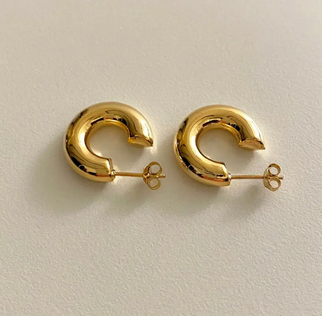 Silver 925 thick bold ring gold earrings