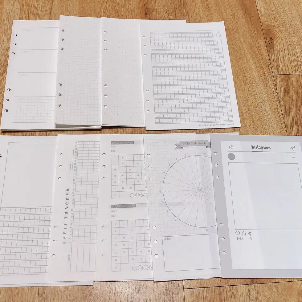 6공 다이어리(A5) 스팽글 홀로그램