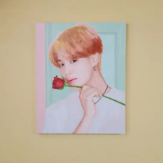 BTS 지민 초상화 아크릴화 완성작