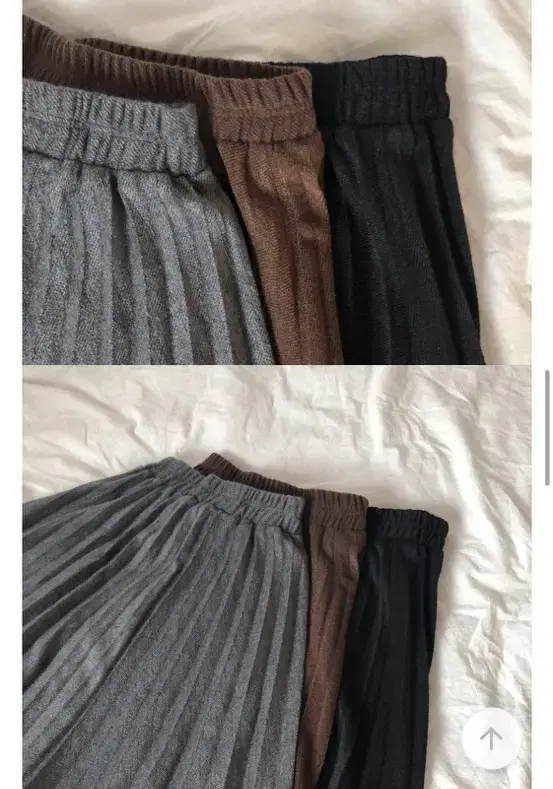 Brown wool pleated wool long skirt