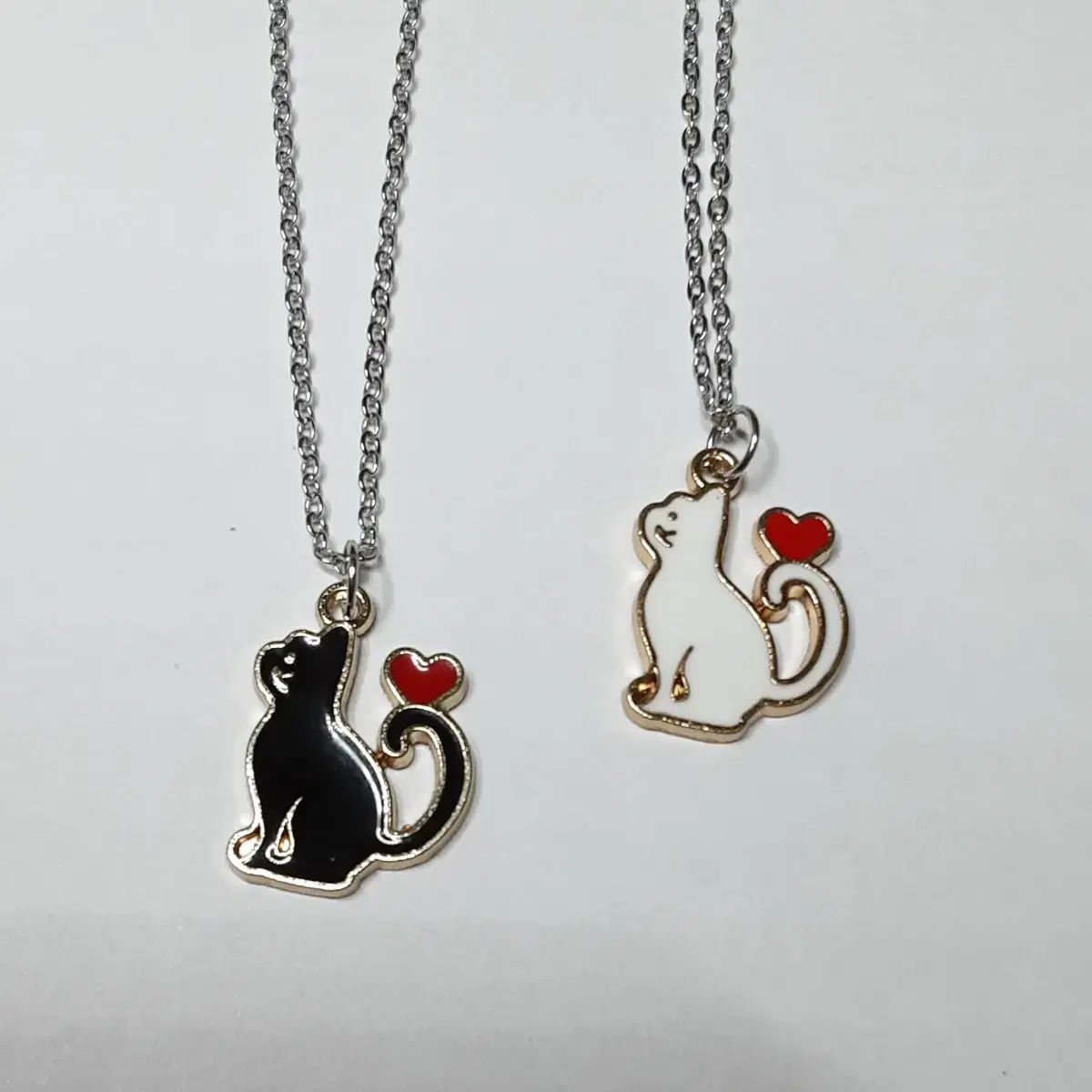 Cat Couple Necklace / Handmade