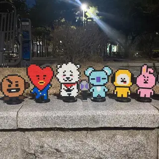 Bts Perler Hama Beads Bt21 Bts Bt21 Perler Bts Perler Beads Bts
