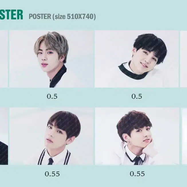 방탄소년단 머스터 3기 포스터 팬미팅 콘서트 굿즈 BTS MUSTER