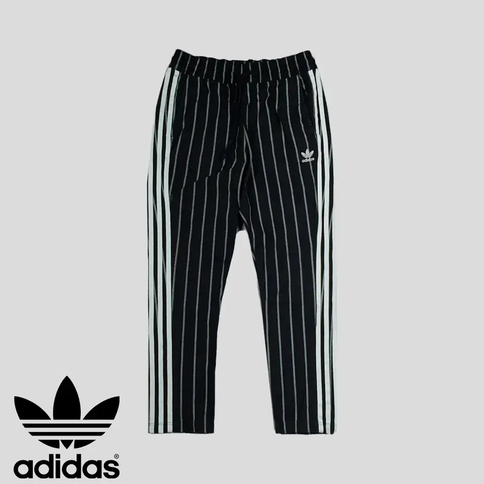 Adidas Black Striped Three-Way Cotton Pants SIZE 26-28