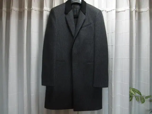 (size 100) Time Homme / Houndstooth Check Coat