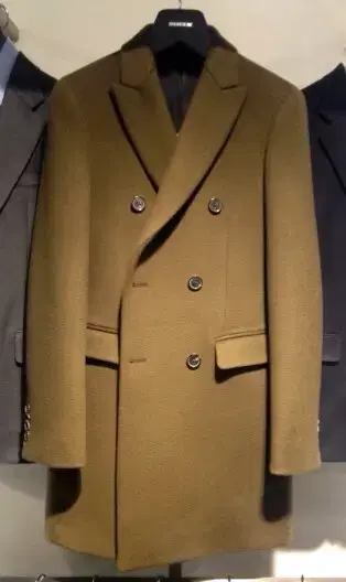 (size 100) Time Homme / 27% cashmere Saint Laurent style double coat