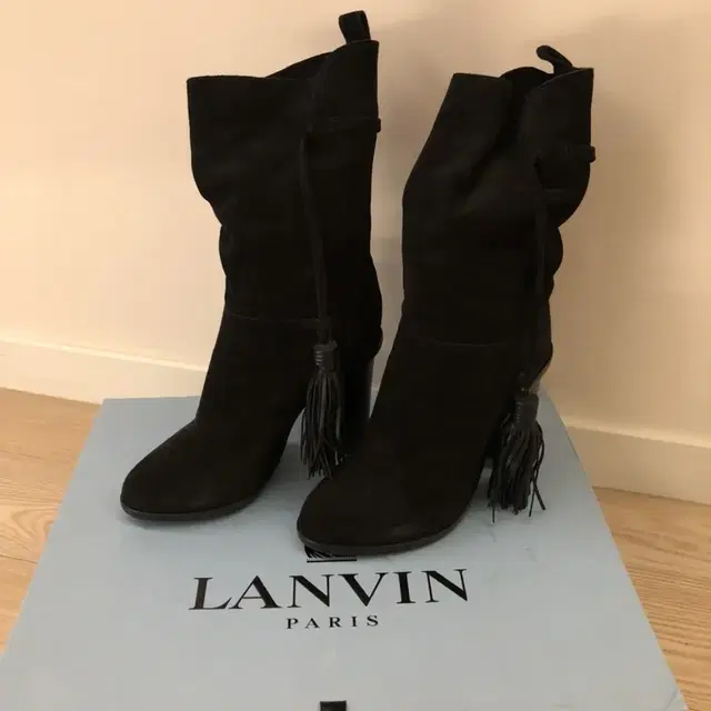 랑방 lanvin 정품 스웨이드 반부츠