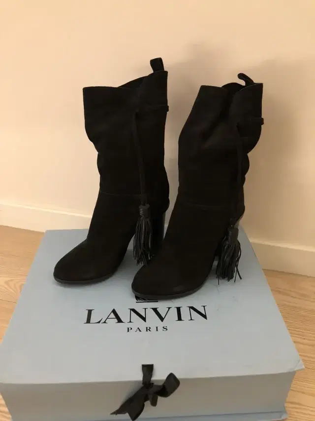 랑방 lanvin 정품 스웨이드 반부츠