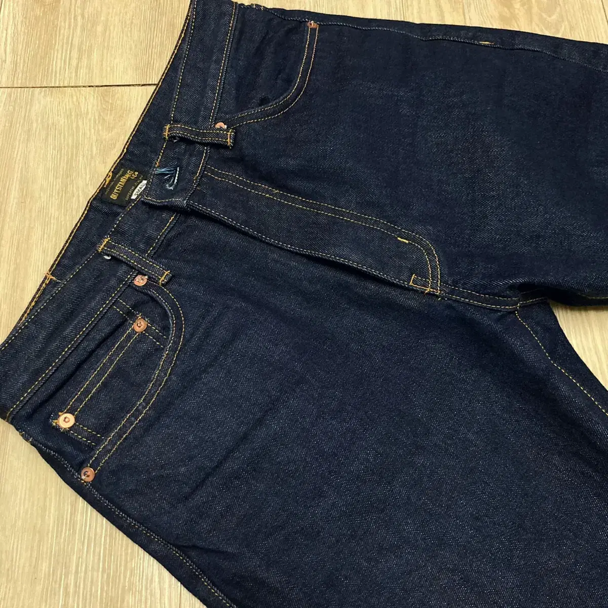 아웃스탠딩 Regular fit one wash denim(indigo)