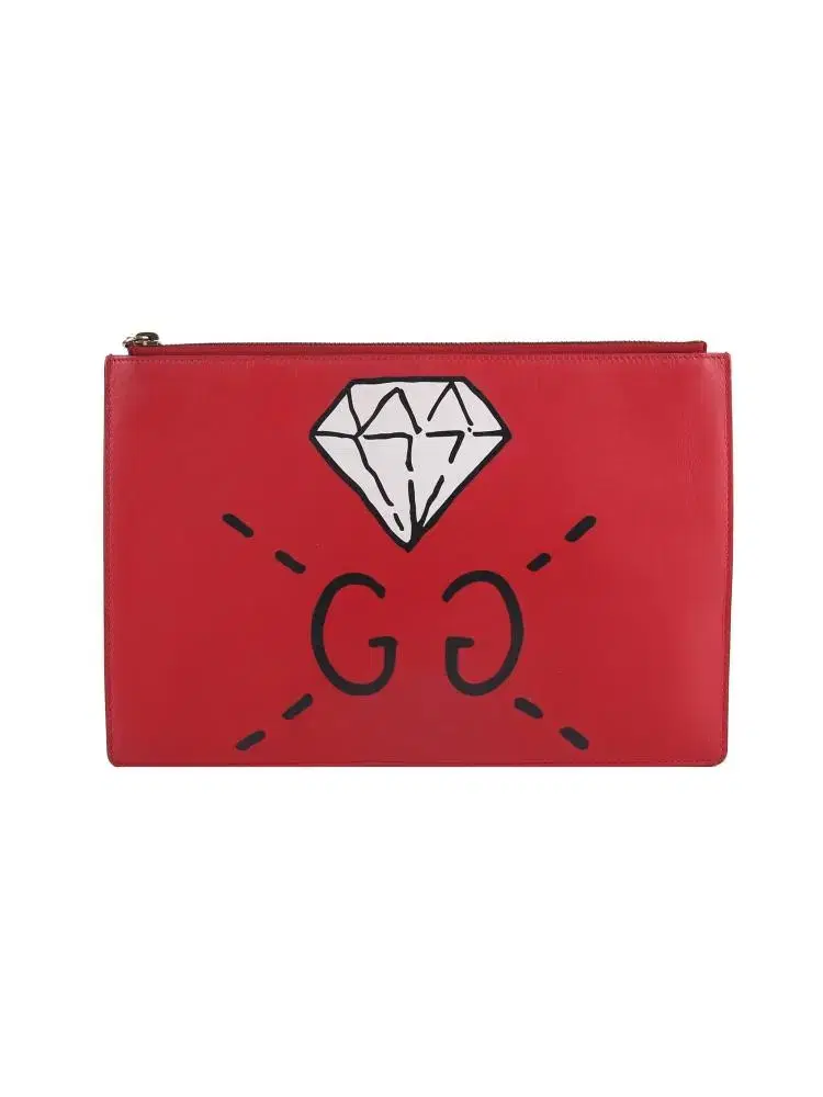 Gucci Red Leather Ghost Pow