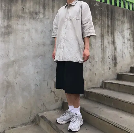 Course / Oversized short sleeve shirt / L