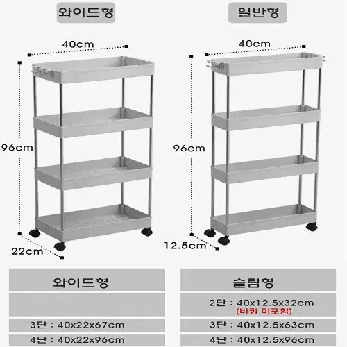 (무료배송) 다용도 이동식 틈새 선반 수납선반 틈새 수납장