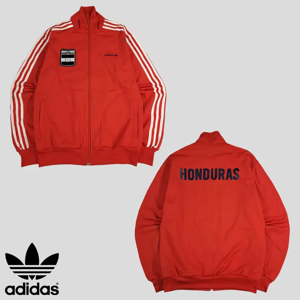 Adidas 00s Red White Three Stripes Honduras National Team Backprint Old School Track Top