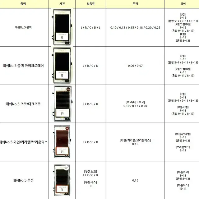 J컬/0.07t/10mm/래쉬넘버5/속눈썹고급벨벳모10mm/속눈썹행사