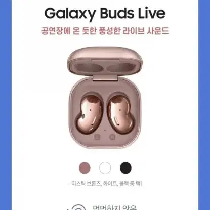 버즈 라이브 블랙 화이트 브론즈