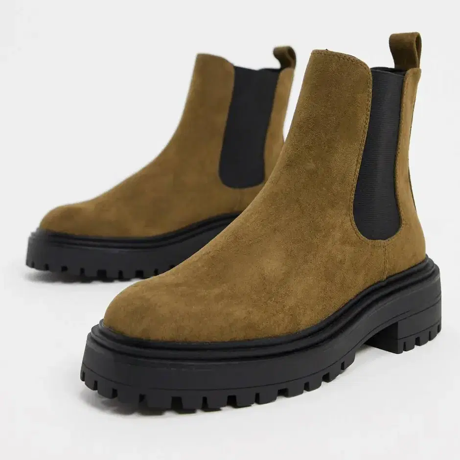 ASOS angelina chunky chelsea boot khaki