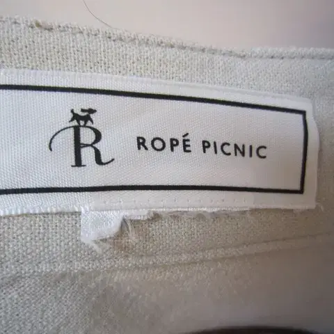 ROPE PICNIC 산호핑크/아이보리 양면 플레어스커트 55-66