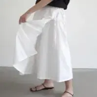 베일 string pintuck skirt 크림