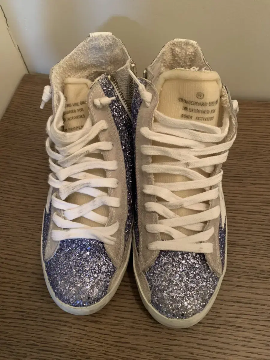 Golden Goose Francy Light Blue Glitter White 35