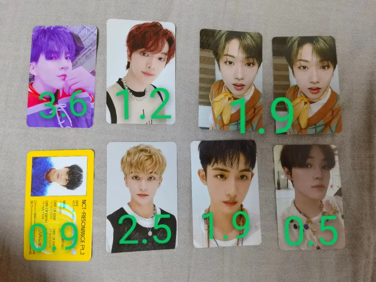 nct photocard wts