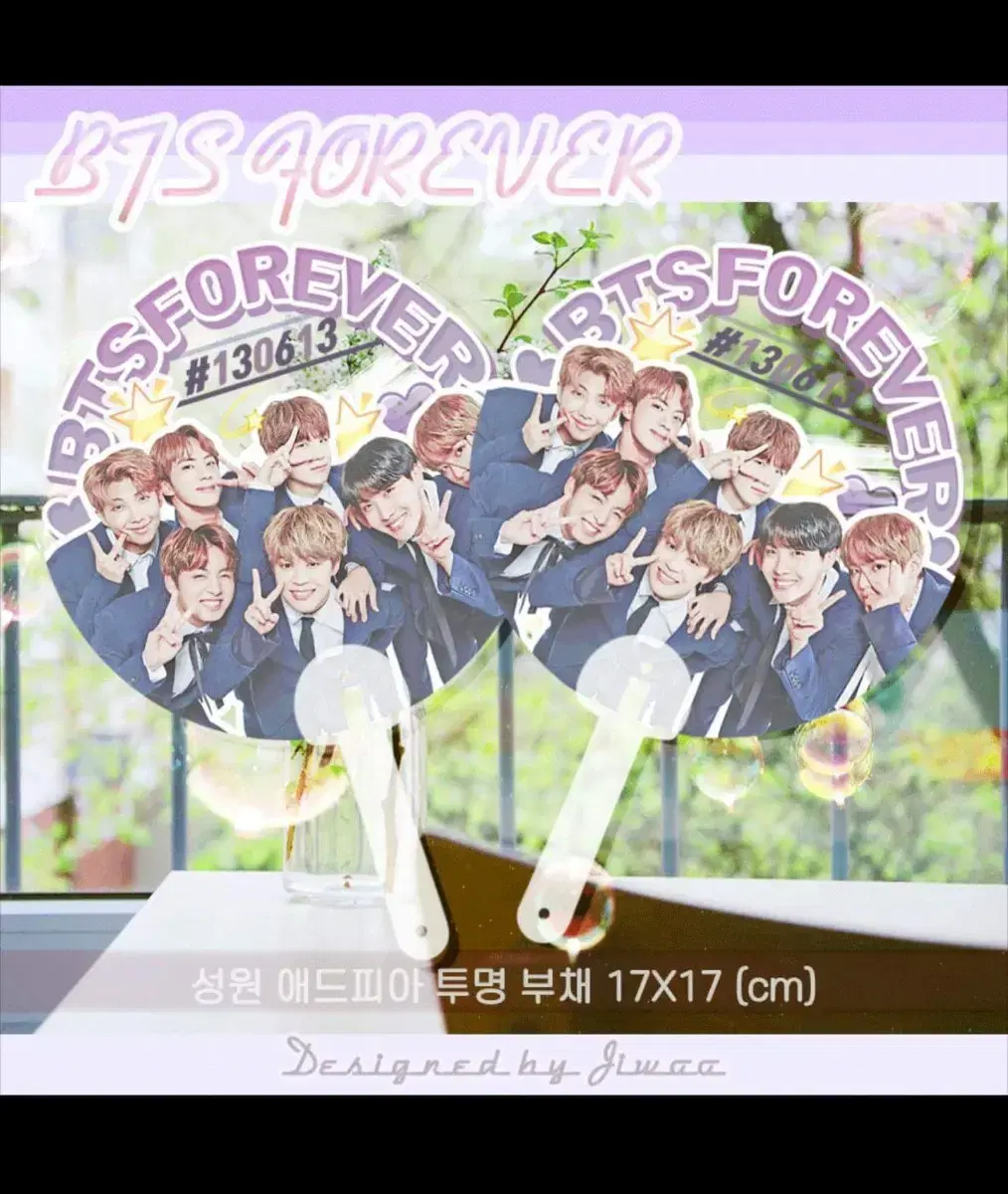 Bangtan BTS Transparent Handle Fan for sale