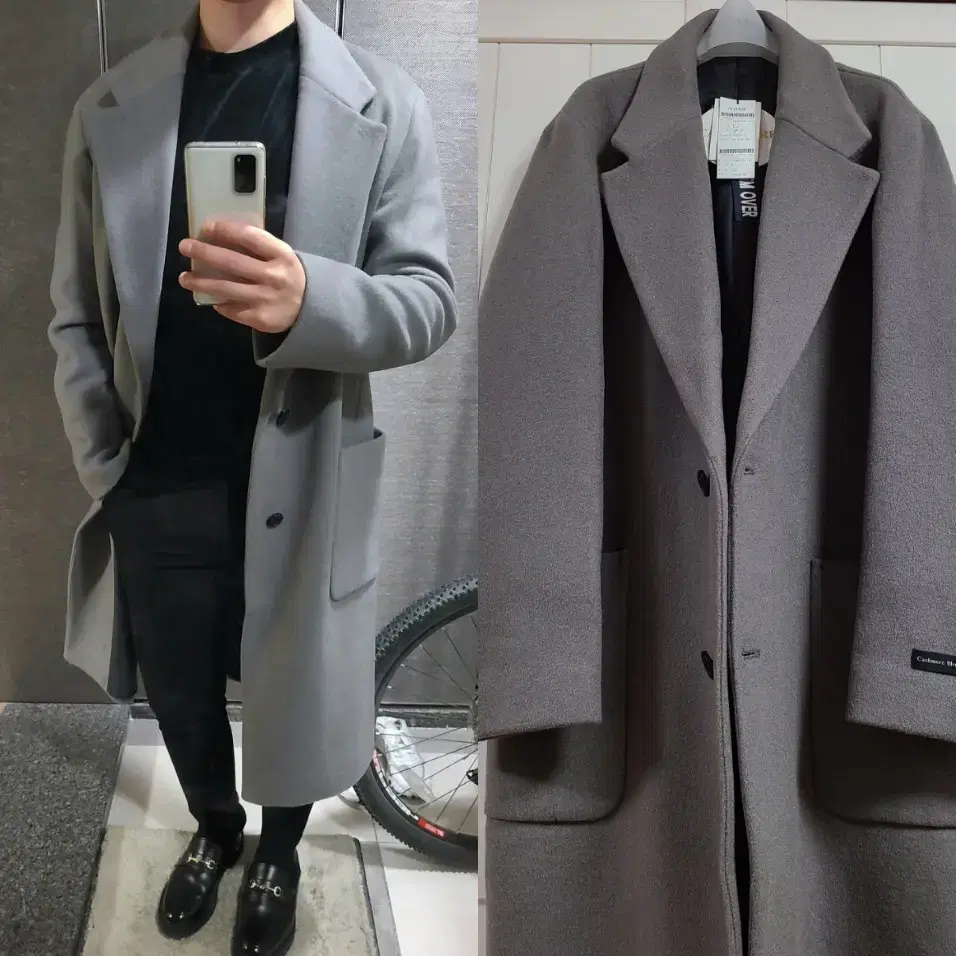 Adhawk Double Long Coat Gray L