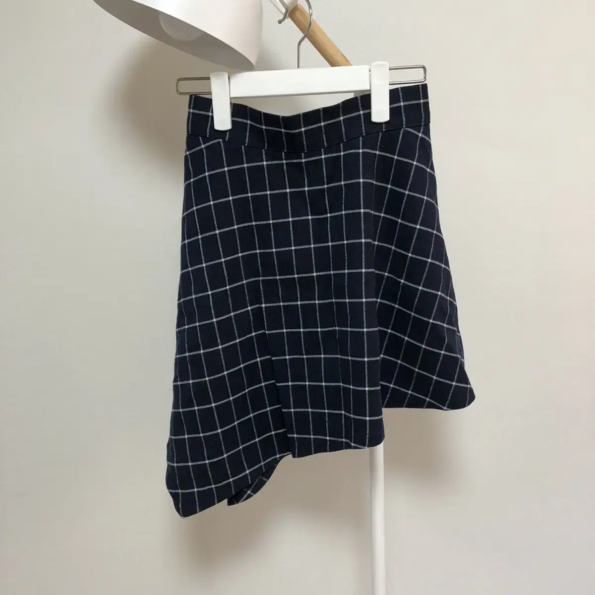 Unbalanced Check Miniskirt