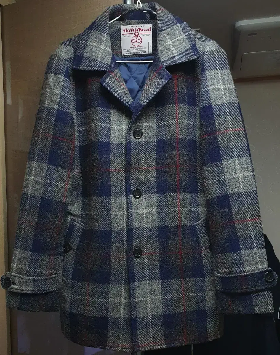 [Moyen X Harris Tweed] Check Coat 95-97