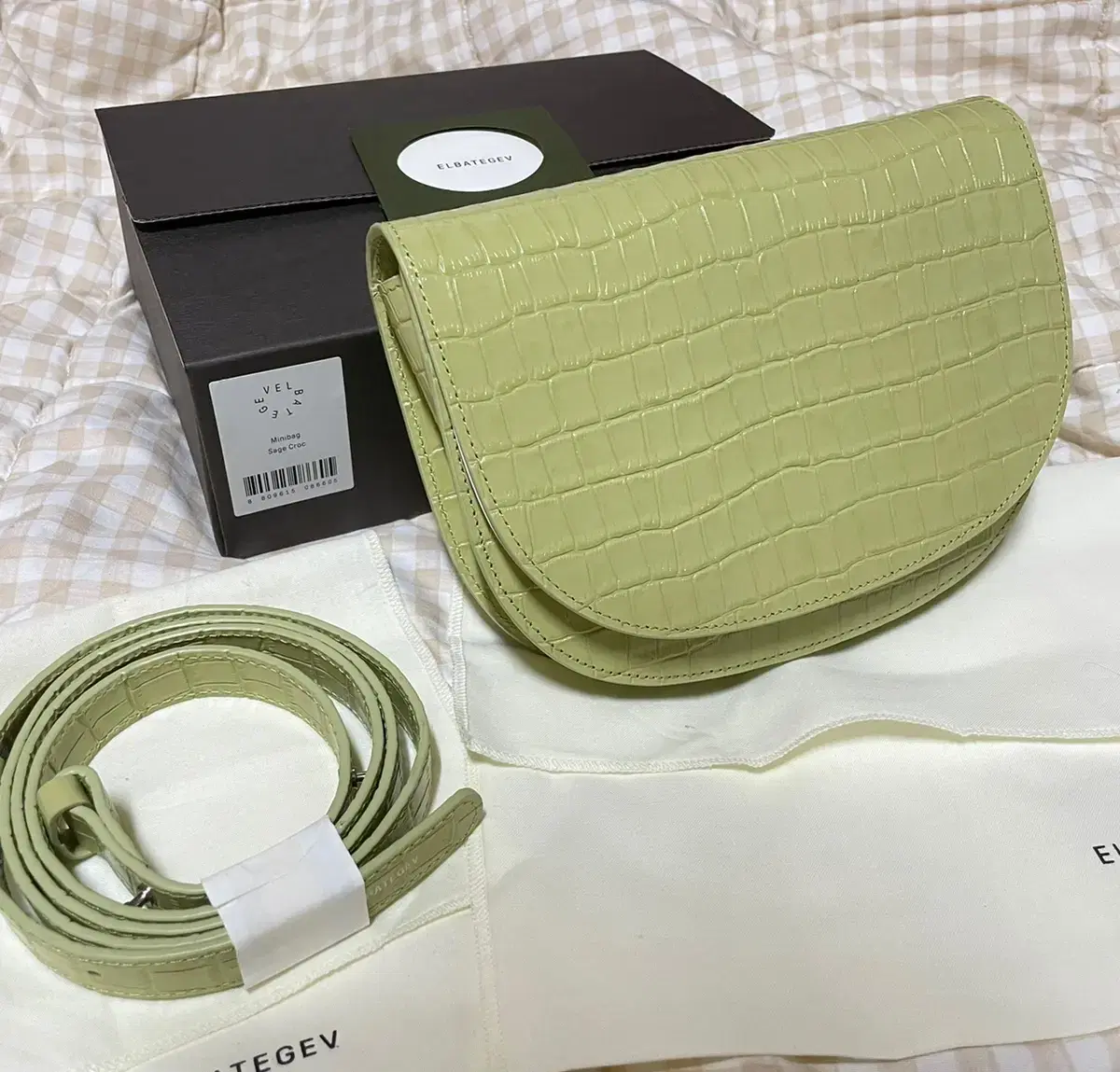 Only today at this price > Elbategev Elba Mini Bag Sage Croc