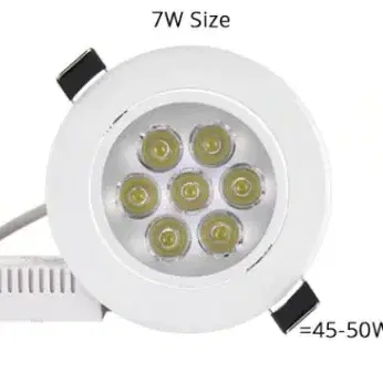 고전력 7W LED램프 백색 일체형램프 가정집천정조명