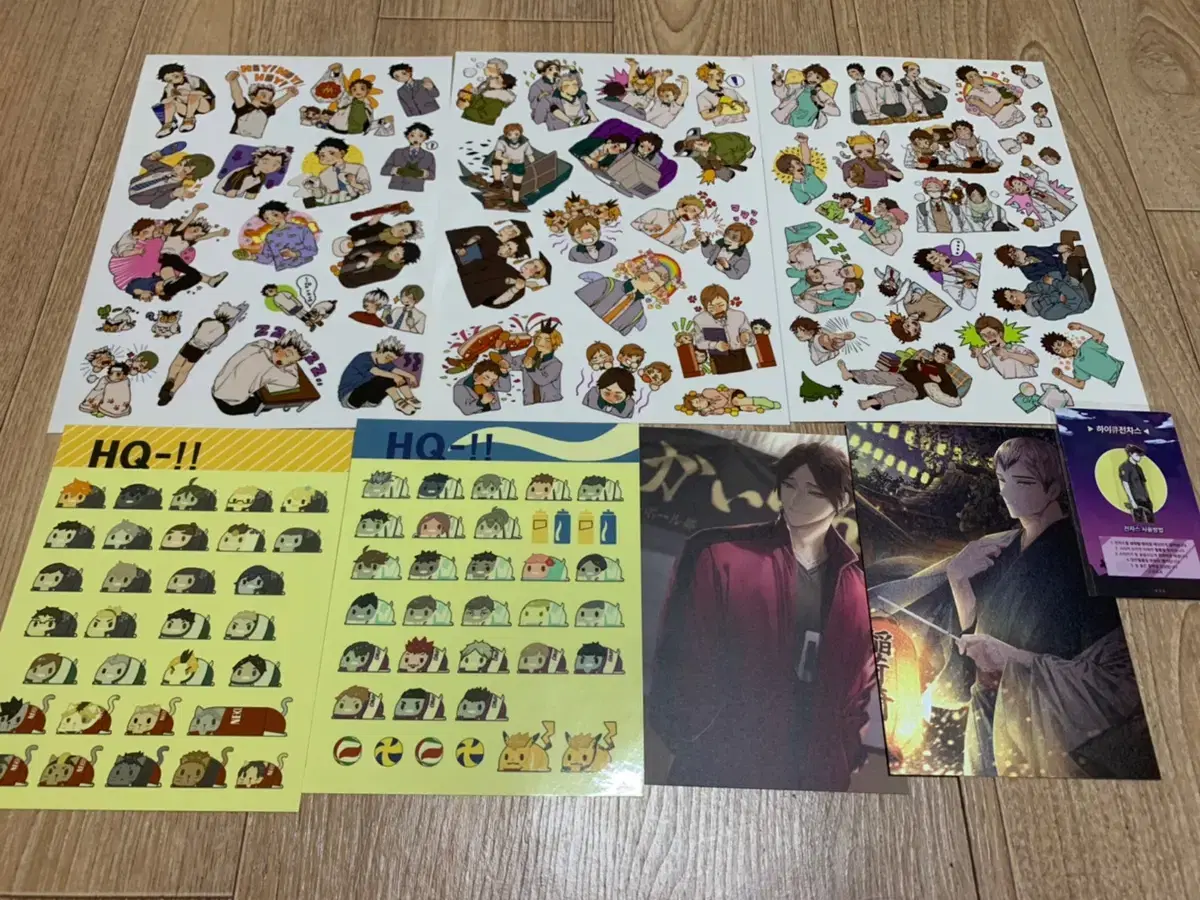 Haikyuu large stickers,High quality stickers,Double-sided postcards,Chariots sell in bulk