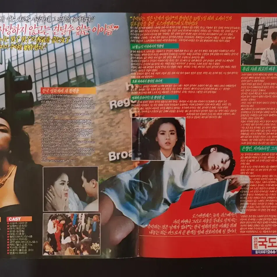 영화팜플렛 전단 1989년 작품 '추락하는 것은 날개가 있다'