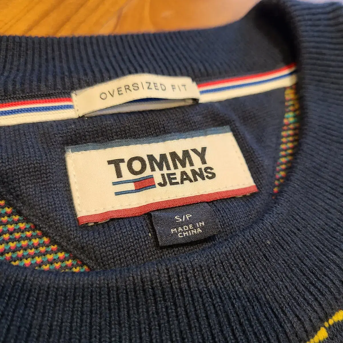 [Tommy Jeans] 타미진 멀티컬러블록 오버사이즈 니트