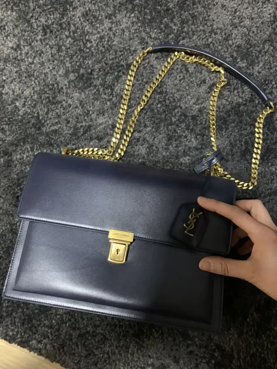 Saint Laurent High School Bag Navy