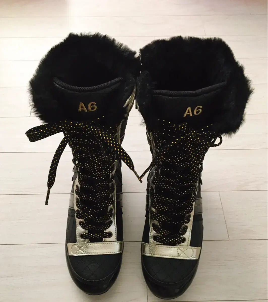 Black fur long boots (new product)