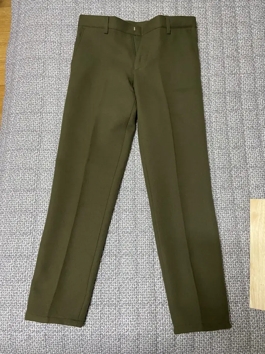 Khaki suit-fit slacks