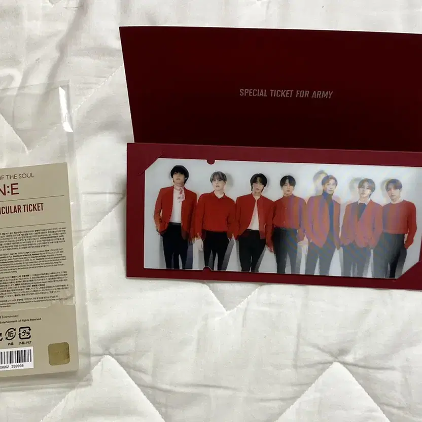 BTS 온콘 렌티큘러 티켓 lenticular ticket