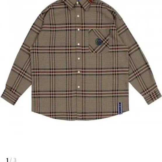 로맨틱크라운 old check wide shirt beige판매